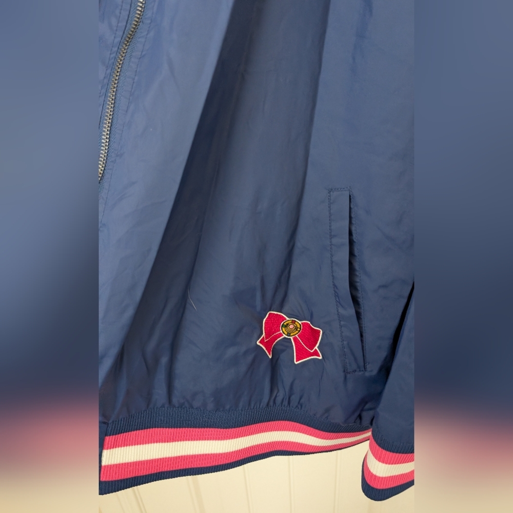 NWOT Sailor Moon x Torrid Navy Bomber Jacket with Pink Accents Plus - Picture 8 of 11
